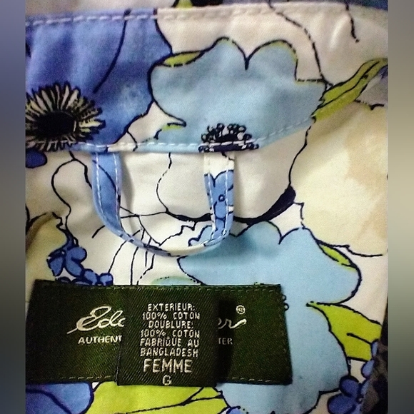 Eddie Bauer Women's Size L Floral Belted Button Front Blazer Jacket - Picture 10 of 12